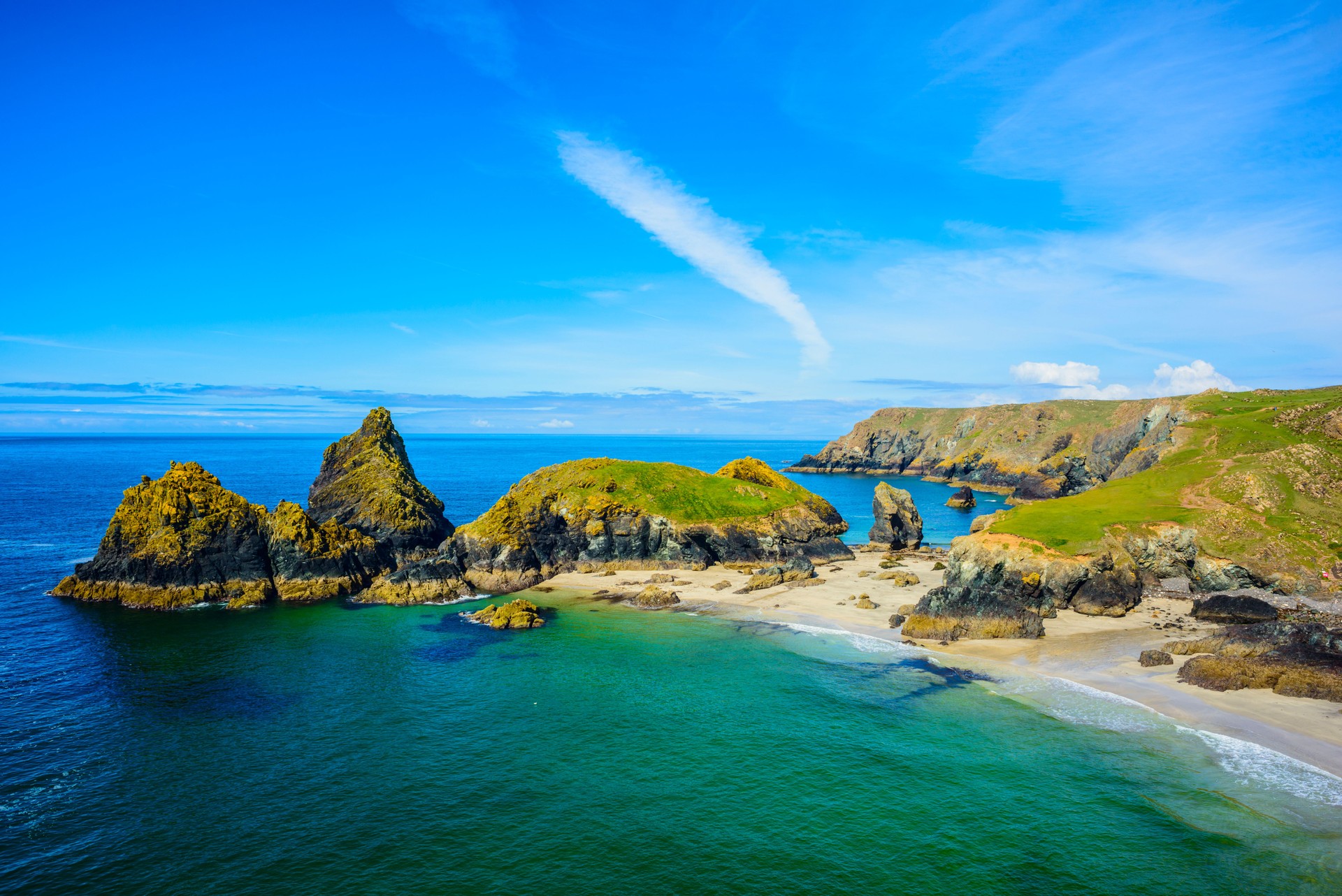 Kynance Cove and Beach near The Lizard Peninsula, Cornwall, England